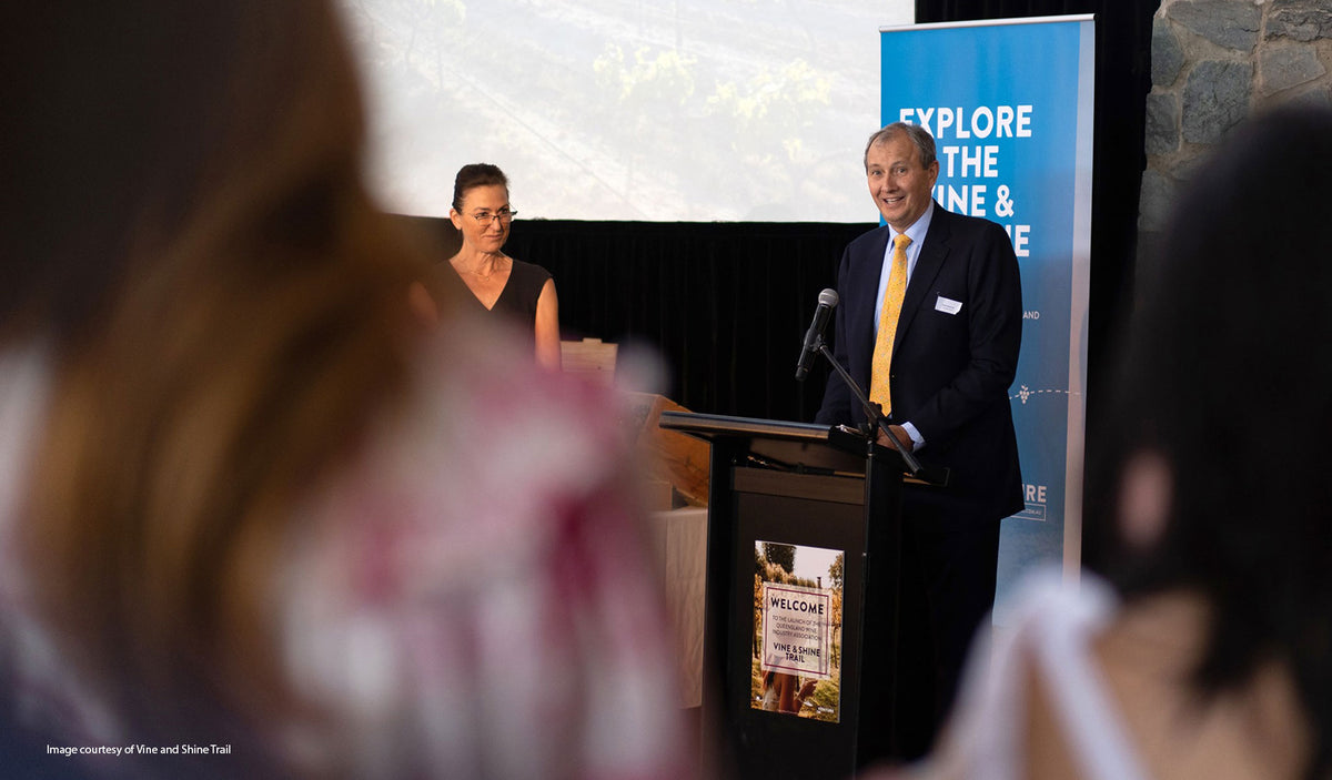 Brett Heading receiving the Samual Bassett Award, November 2020